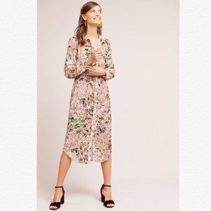 NWT Anthro Triana Floral Velvet Dress / Kimono
